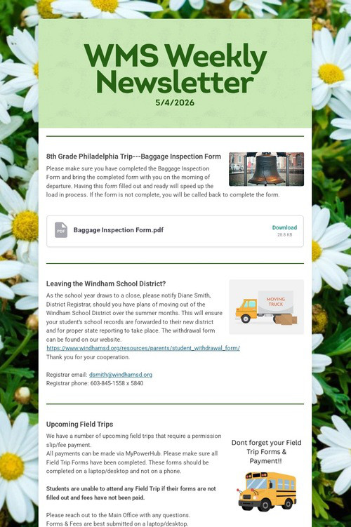 WMS Weekly Newsletter