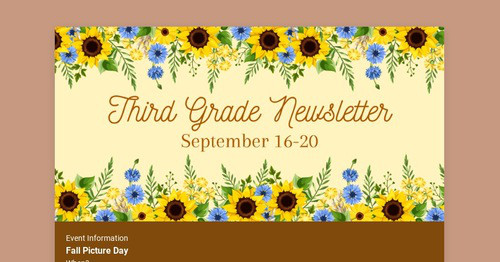 Third Grade Weekly Update