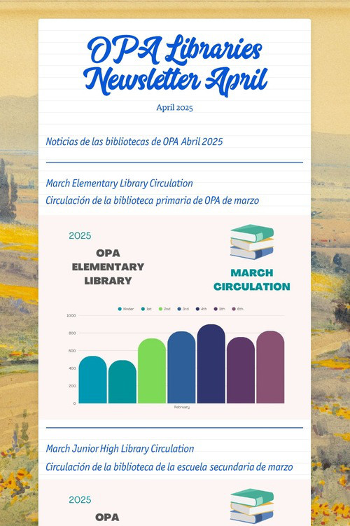 OPA Libraries Newsletter April