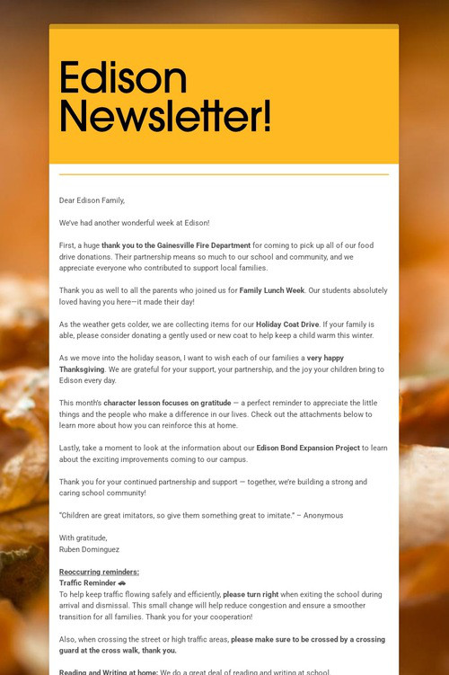 Edison Newsletter!