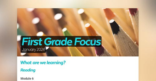 First Grade Focus