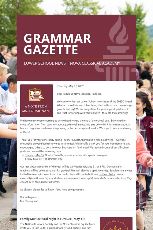 GRAMMAR GAZETTE