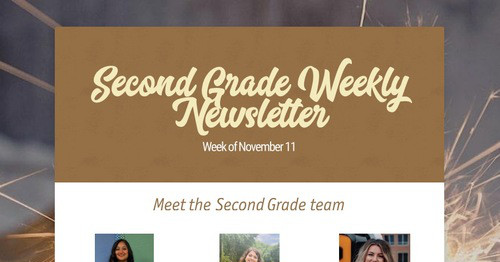 Second Grade Weekly Newsletter