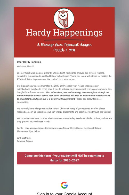 Hardy Happenings