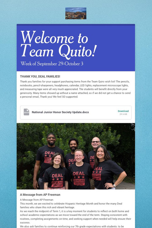 Welcome to Team Quito!