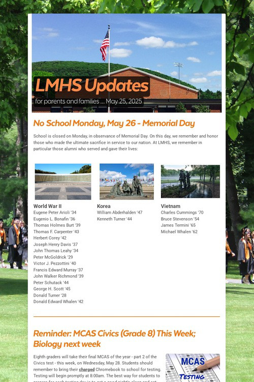 LMHS Updates