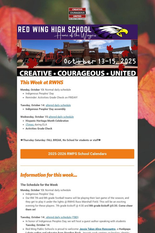 RWHS Student Newsletter