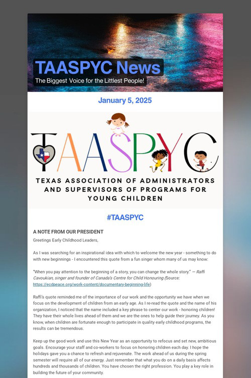 TAASPYC News