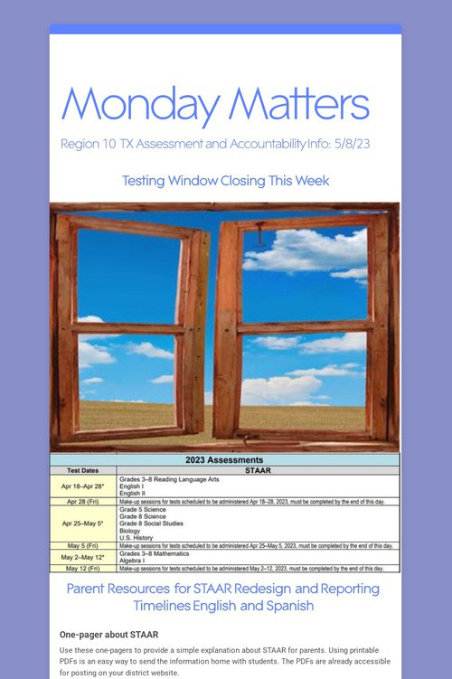 Monday Matters