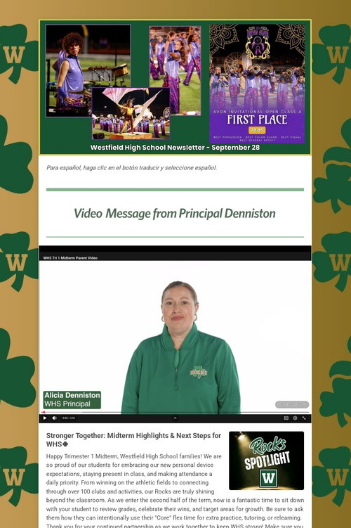 WHS Newsletter