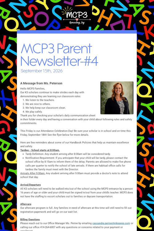 MCP3 Parent Newsletter-#4