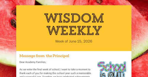 Wisdom Weekly - June 15, 2026