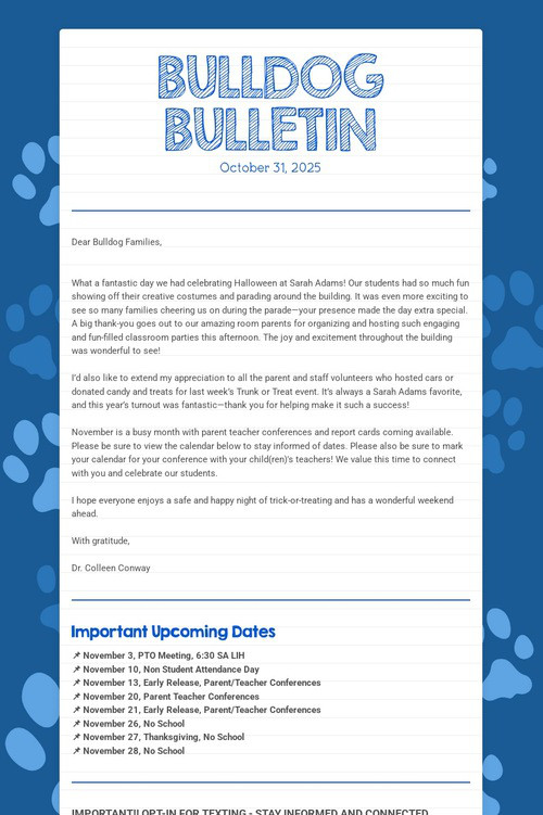 BULLDOG BULLETIN