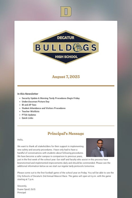 DHS Weekly Update