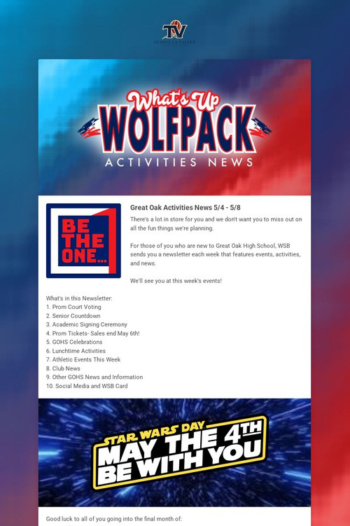 What's Up Wolfpack 5/4 - 5/8
