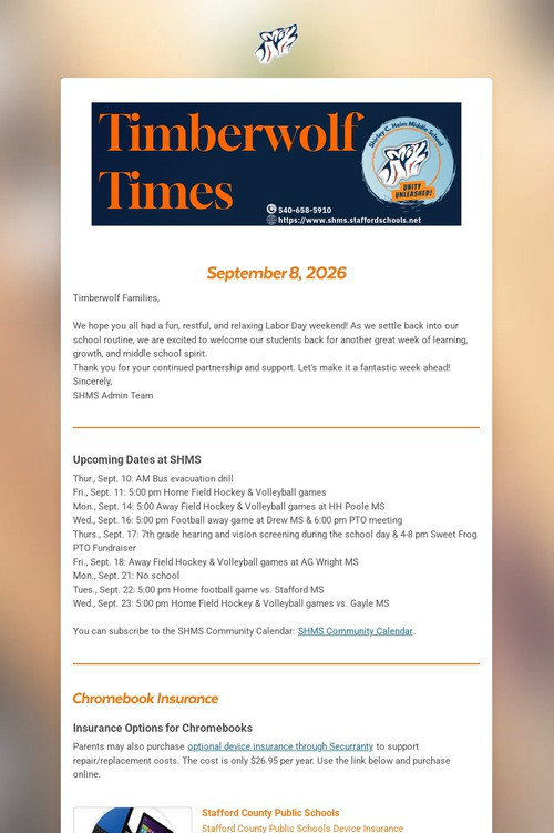 Timberwolf Times