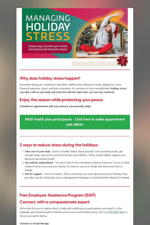 Managing Holiday Stress