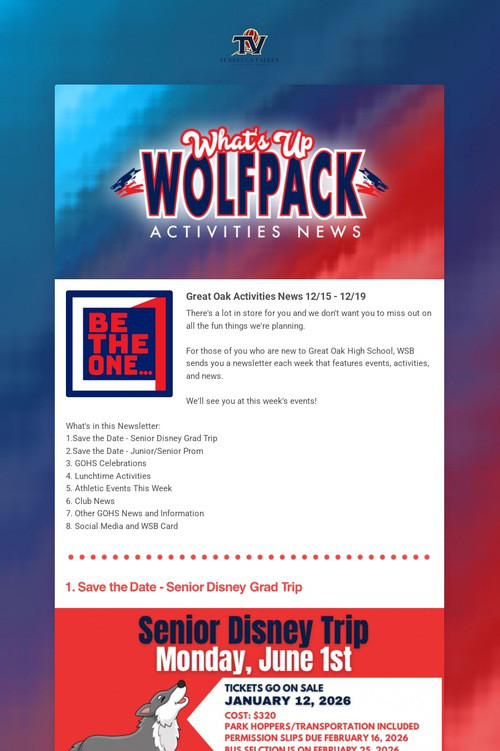 What's Up Wolfpack 12/15 - 12/19