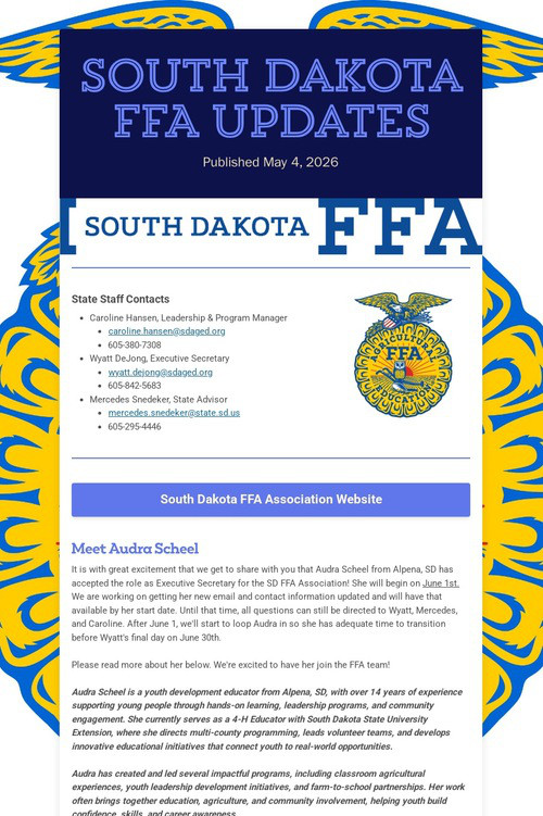 South Dakota FFA Updates