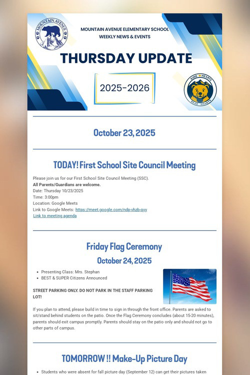 Mountain Avenue Thursday Update