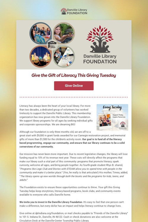 Giving Tuesday: Invest in Literacy