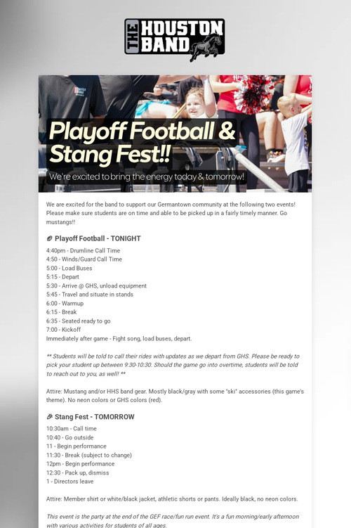 Playoff Football & Stang Fest!!