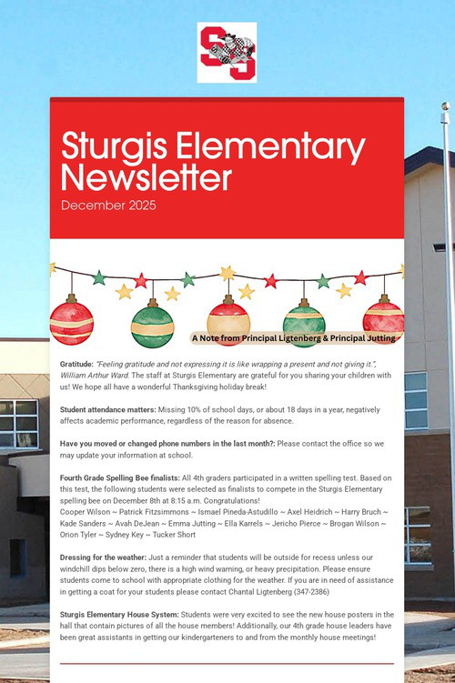 Sturgis Elementary Newsletter