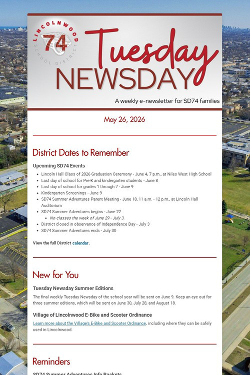 Tuesday Newsday