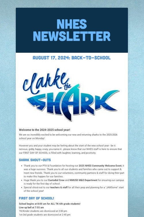 NHES Newsletter