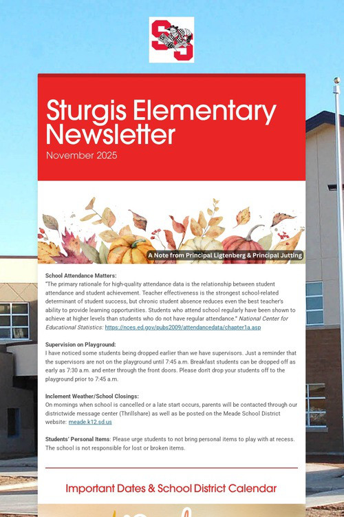 Sturgis Elementary Newsletter