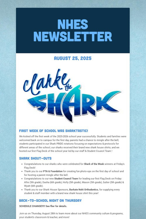 NHES Newsletter