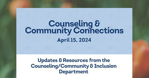 Counseling & Community Connections