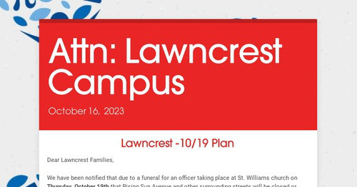 Attn: Lawncrest Campus