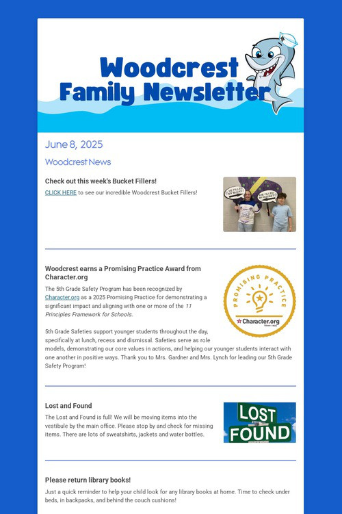 Woodcrest Family Newsletter