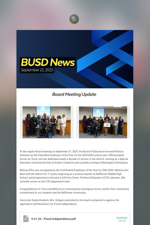 BUSD News