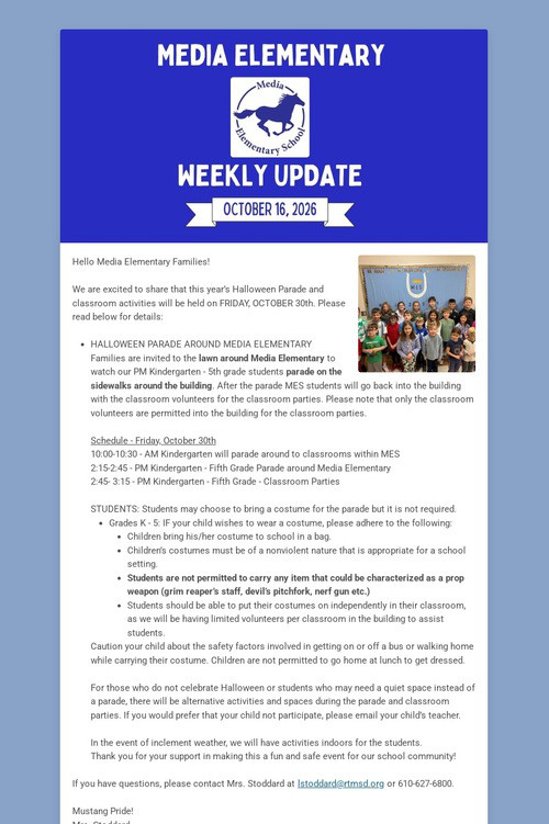 MES Weekly Update