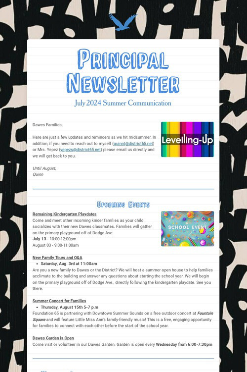Principal Newsletter