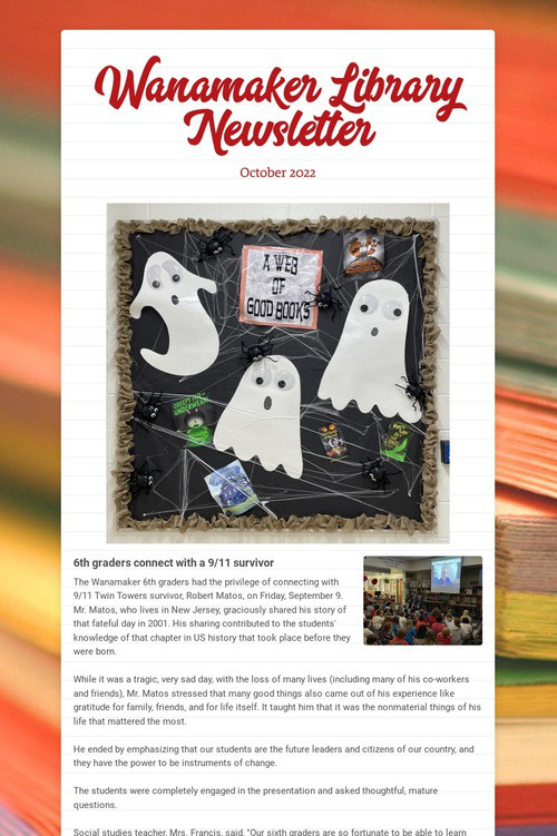 Wanamaker Library Newsletter