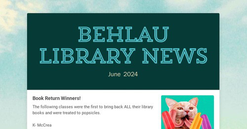 Behlau Library News