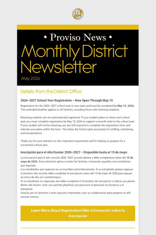 Monthly District Newsletter