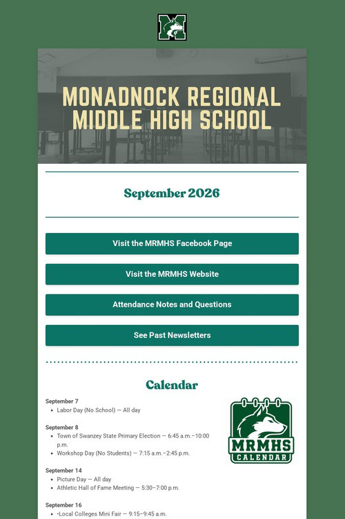 September 2026 MRMHS Newsletter