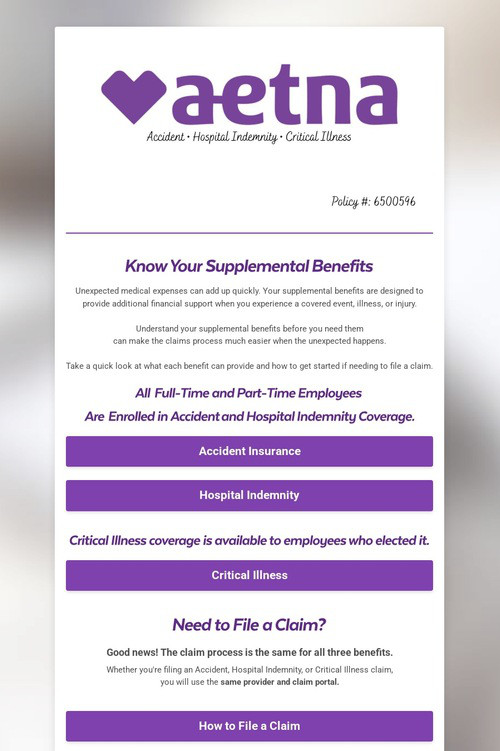 Filing a Claim - AETNA