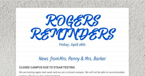 ROGERS REMINDERS