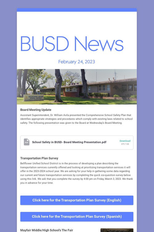 BUSD News
