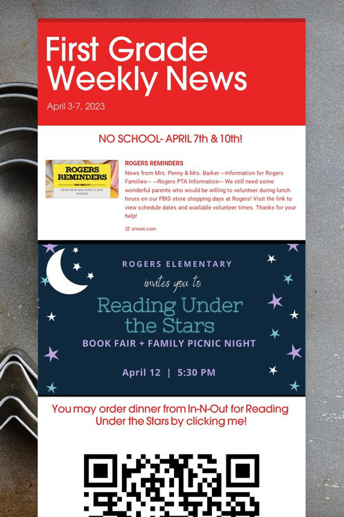 First Grade Weekly News