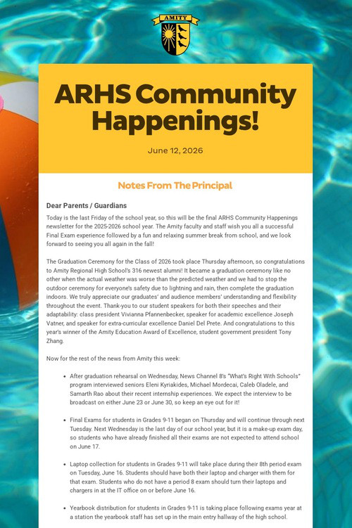 ARHS Community Happenings!