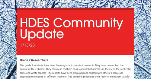 HDES Community Update