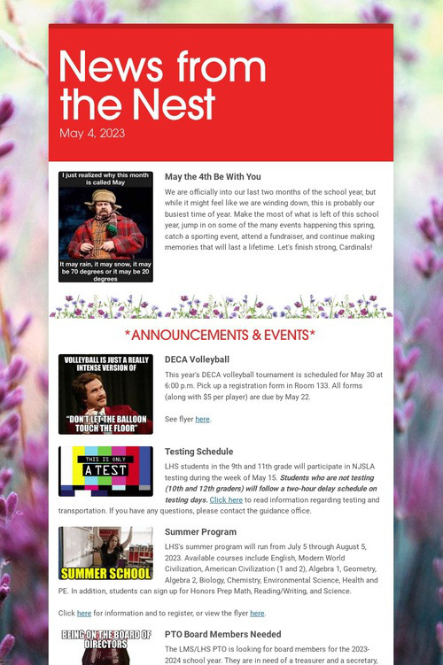 News from the Nest