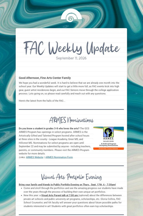FAC Weekly Update