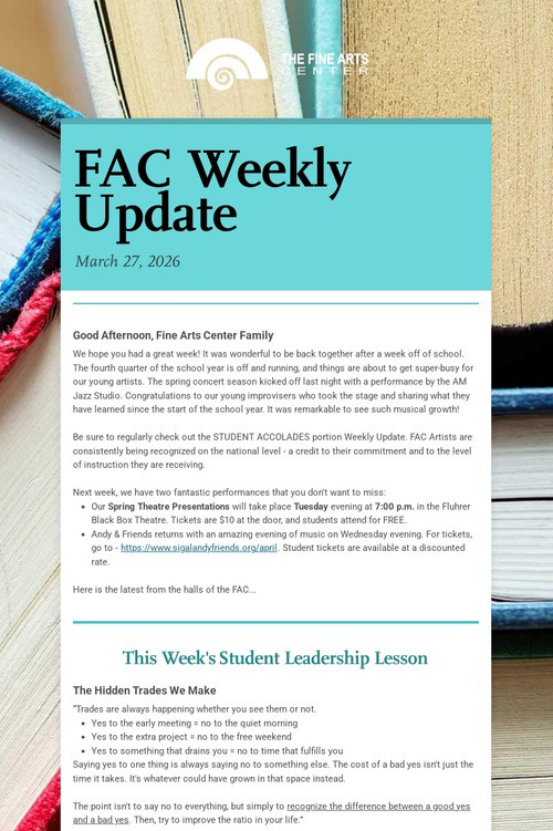FAC Weekly Update